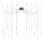 Ideal Lux - Lámpara LED colgante con cable LUCCIOLA 16xLED/16W/230V IRC 90 araña negra