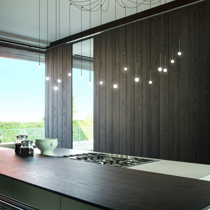 Ideal Lux - Lámpara LED colgante con cable LUCCIOLA 16xLED/16W/230V IRC 90 araña negra