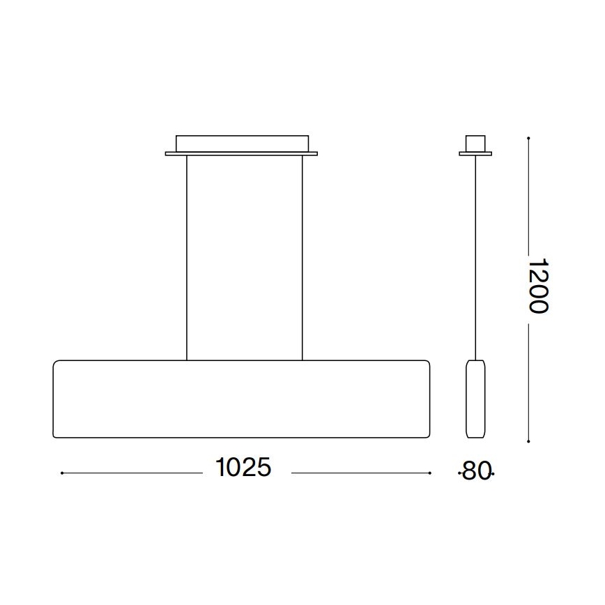 Ideal Lux - Lámpara LED colgante DESK LED/32W/230V 102,5 cm CRI 90 blanco