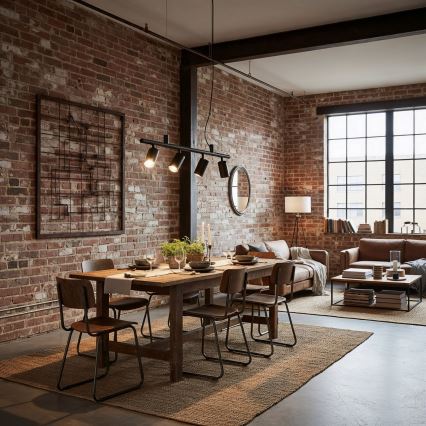 Ideal Lux - Lámpara LED colgante DYNAMITE 4xGU10/7W/230V CRI 90 negro