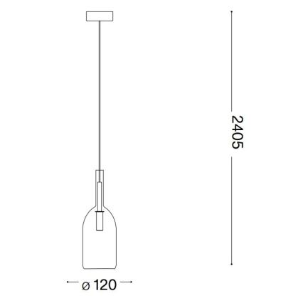Ideal Lux - Lámpara LED colgante EMPIRE 1xG9/3W/230V
