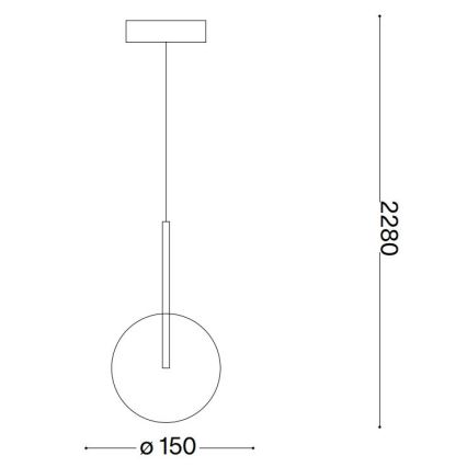 Ideal Lux - Lámpara LED colgante EQUINOXE 1xG4/2W/230V diá. 15 cm cromo brillante/ahumado