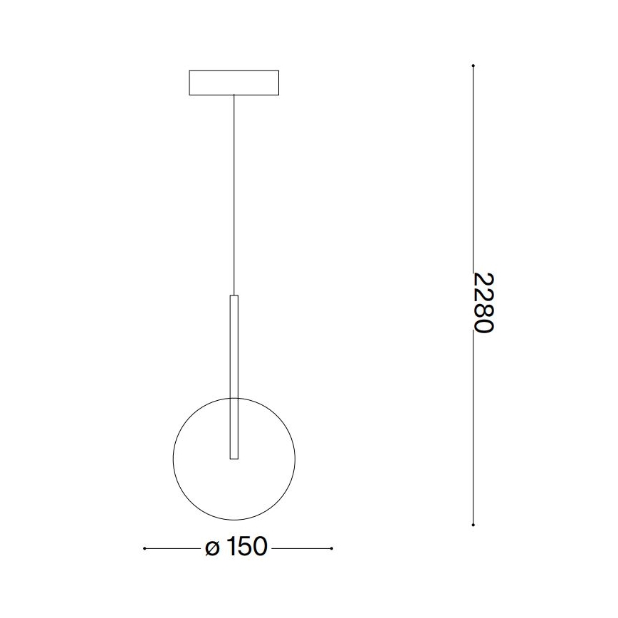 Ideal Lux - Lámpara LED colgante EQUINOXE 1xG4/2W/230V diá. 15 cm cromo brillante/ahumado