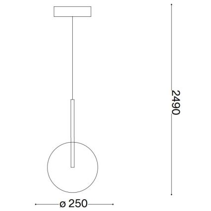 Ideal Lux - Lámpara LED colgante EQUINOXE 1xG4/2W/230V diá. 25 cm cromo brillante/ahumado
