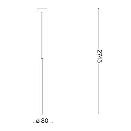Ideal Lux - Lámpara LED colgante FILO LED/3,5W/230V 3000K CRI 90 blanco