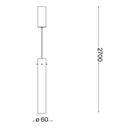 Ideal Lux - Lámpara LED colgante FLAM LED/10W/230V diá. 6 cm CRI 90 gris