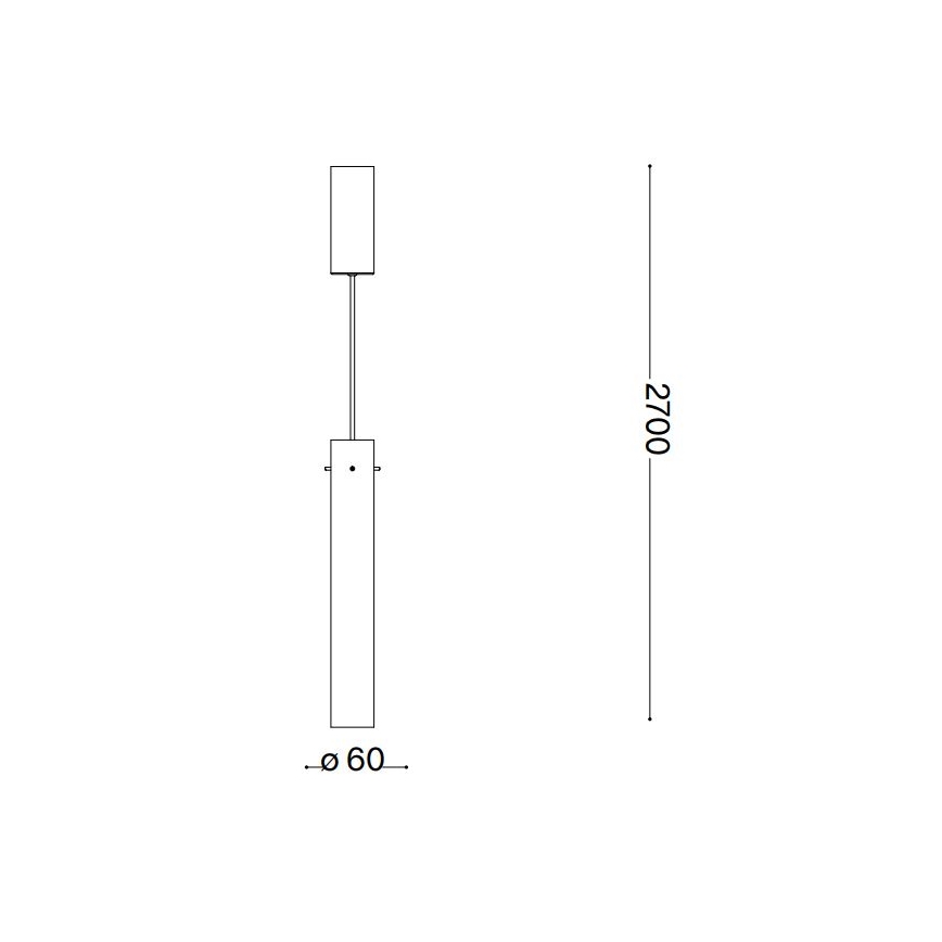 Ideal Lux - Lámpara LED colgante FLAM LED/10W/230V diá. 6 cm CRI 90 transparente
