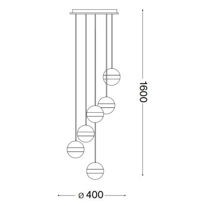 Ideal Lux - Lámpara LED colgante GALAXY LED/58W/230V