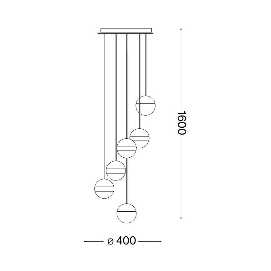 Ideal Lux - Lámpara LED colgante GALAXY LED/58W/230V
