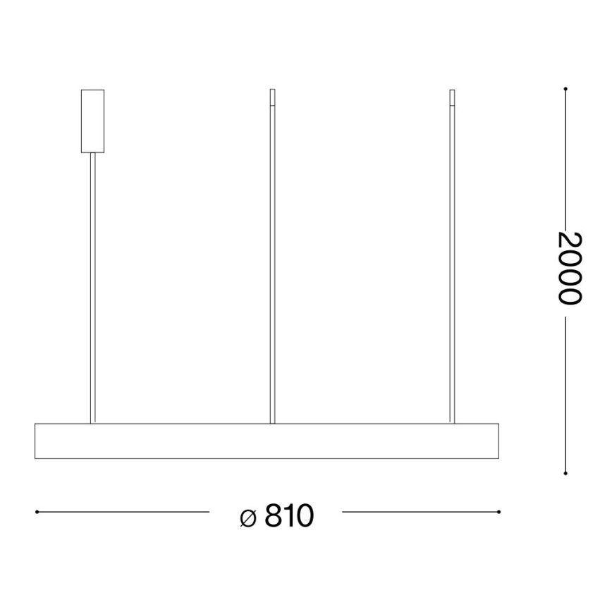 Ideal Lux - Lámpara LED colgante GEMINI LED/59W/230V diá. 81 cm CRI 90 dorado