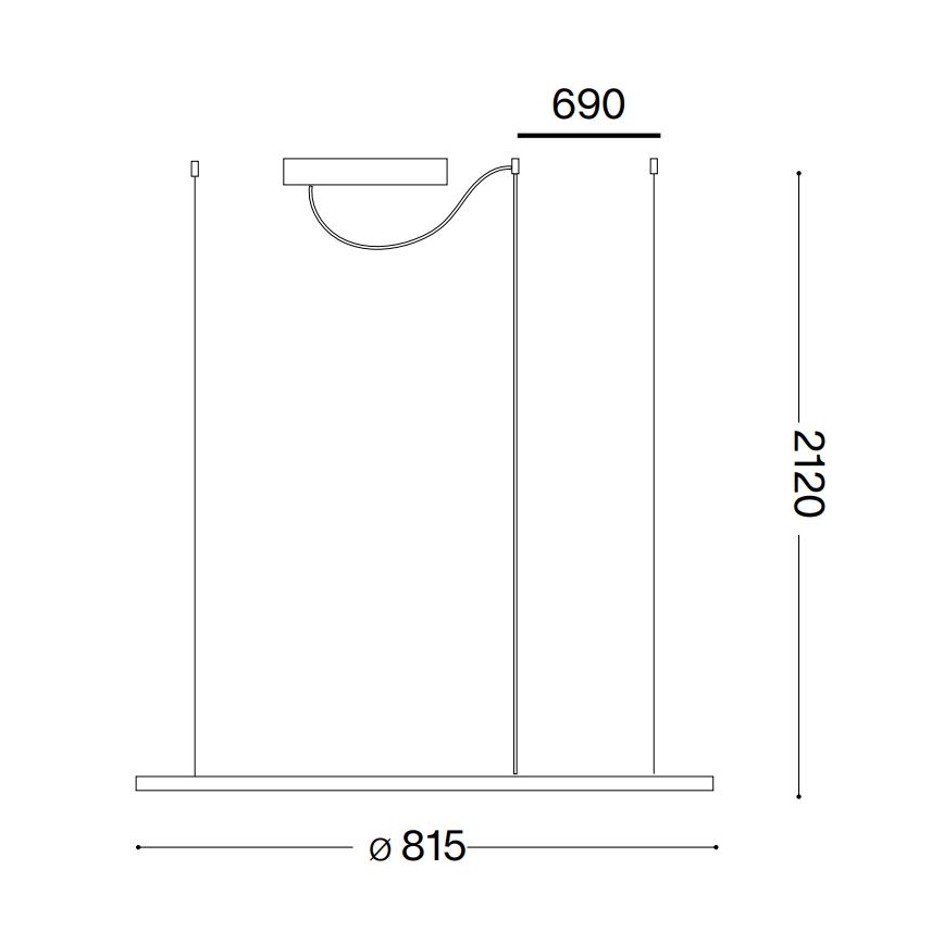 Ideal Lux - Lámpara LED colgante HULAHOOP LED/39W/230V 3000K diá. 81,5 cm CRI 90 blanco