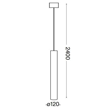 Ideal Lux - Lámpara LED colgante LOOK 1xGU10/10W/230V negro