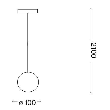 Ideal Lux - Lámpara LED colgante MAPA 1xG9/3W/230V diá. 10 cm blanco