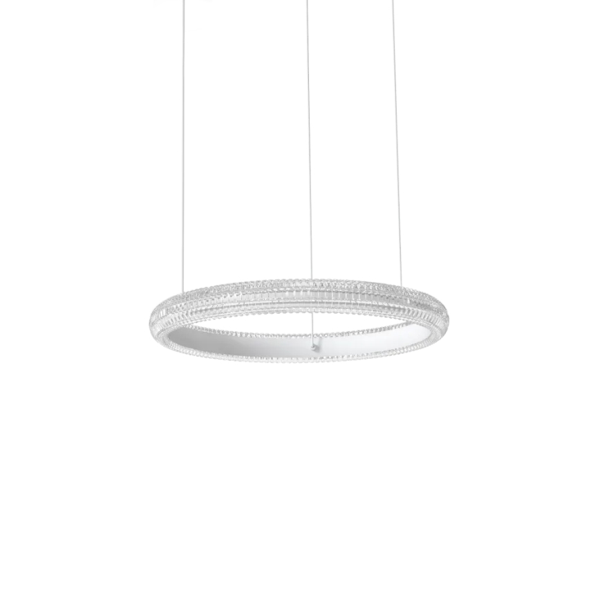 Ideal Lux - Lámpara LED colgante MIRACLE LED/25W/230V diá. 40 cm CRI 90 cromo mate