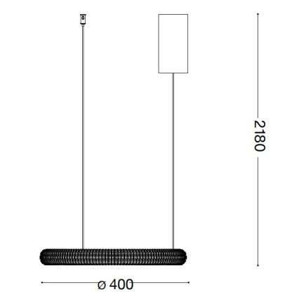 Ideal Lux - Lámpara LED colgante MIRACLE LED/25W/230V diá. 40 cm CRI 90 cromo mate