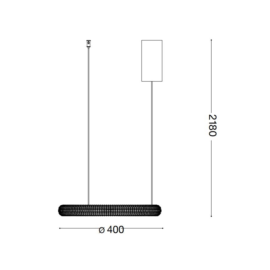 Ideal Lux - Lámpara LED colgante MIRACLE LED/25W/230V diá. 40 cm CRI 90 cromo mate