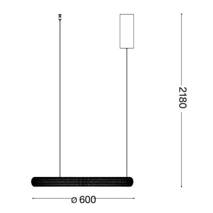 Ideal Lux - Lámpara LED colgante MIRACLE LED/37W/230V diá. 60 cm CRI 90 cromo mate