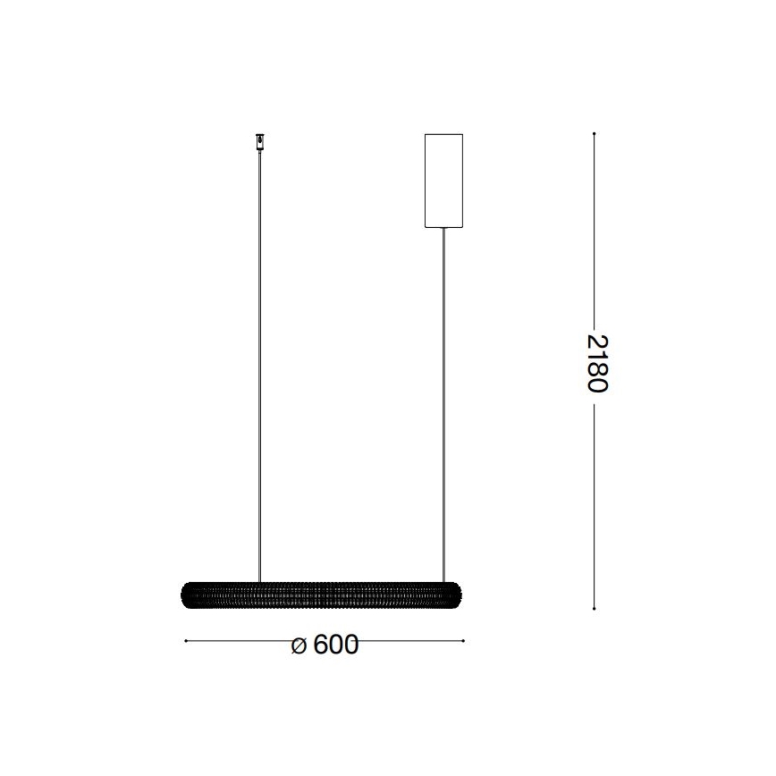 Ideal Lux - Lámpara LED colgante MIRACLE LED/37W/230V diá. 60 cm CRI 90 cromo mate
