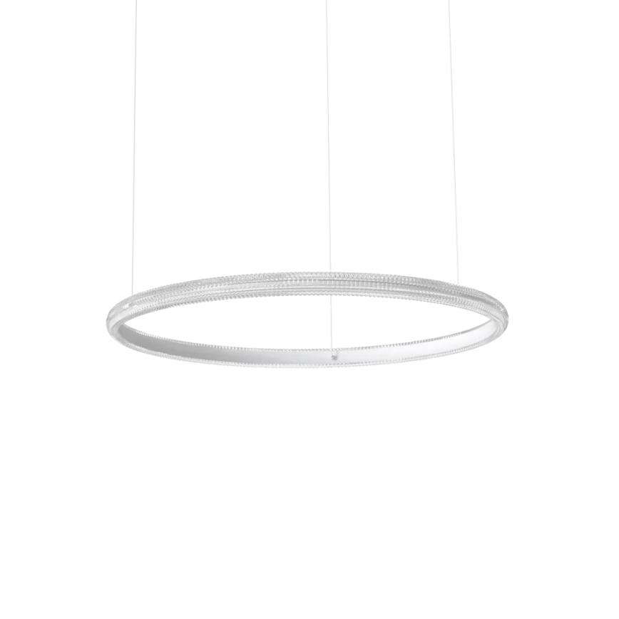Ideal Lux - Lámpara LED colgante MIRACLE LED/45W/230V diá. 80 cm CRI 90 cromo mate