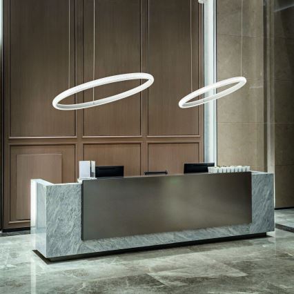 Ideal Lux - Lámpara LED colgante MIRACLE LED/45W/230V diá. 80 cm CRI 90 cromo mate
