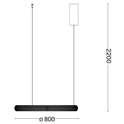 Ideal Lux - Lámpara LED colgante MIRACLE LED/45W/230V diá. 80 cm CRI 90 cromo mate