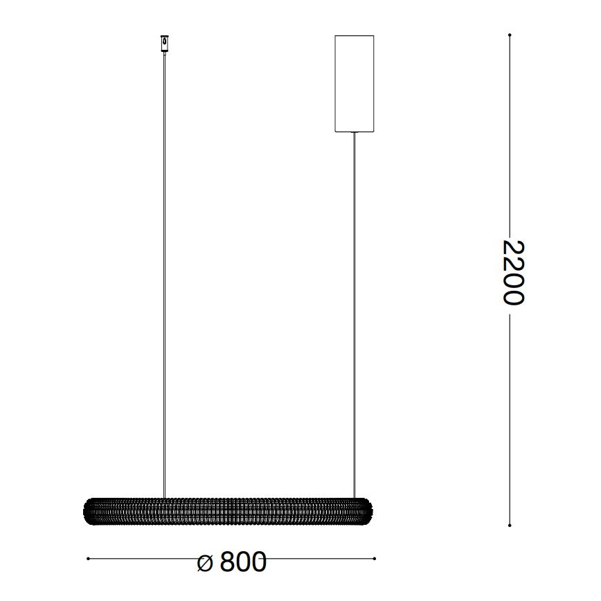 Ideal Lux - Lámpara LED colgante MIRACLE LED/45W/230V diá. 80 cm CRI 90 cromo mate