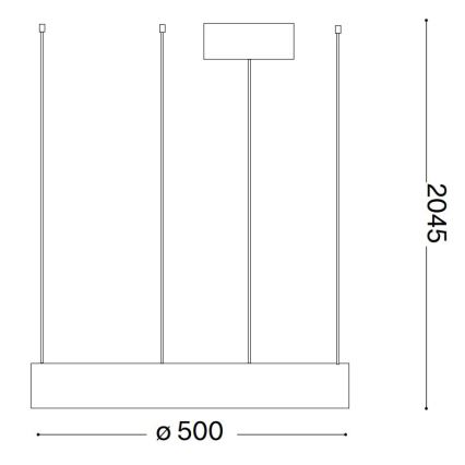 Ideal Lux - Lámpara LED colgante ORACLE LED/28W/230V 3000K diá. 50 cm CRI 90 blanco