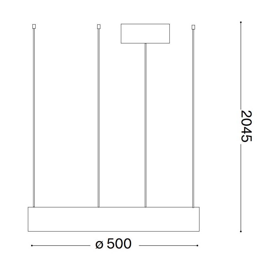 Ideal Lux - Lámpara LED colgante ORACLE LED/28W/230V 3000K diá. 50 cm CRI 90 blanco