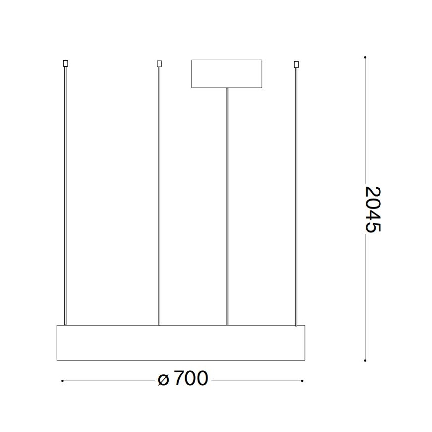 Ideal Lux - Lámpara LED colgante ORACLE LED/35W/230V 3000K diá. 70 cm CRI 90 blanco