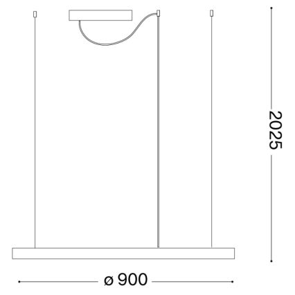Ideal Lux - Lámpara LED colgante ORACLE LED/55W/230V 3000K diá. 90 cm blanco