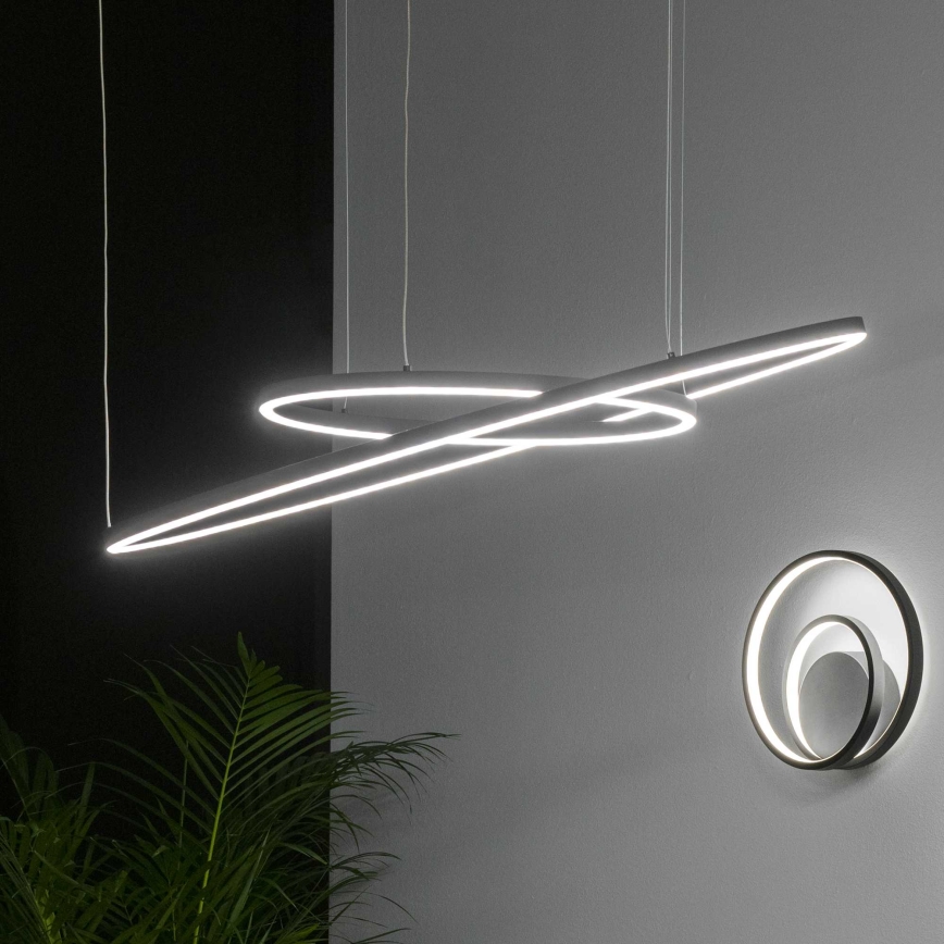 Ideal Lux - Lámpara LED colgante ORACLE LED/55W/230V 3000K diá. 90 cm negro