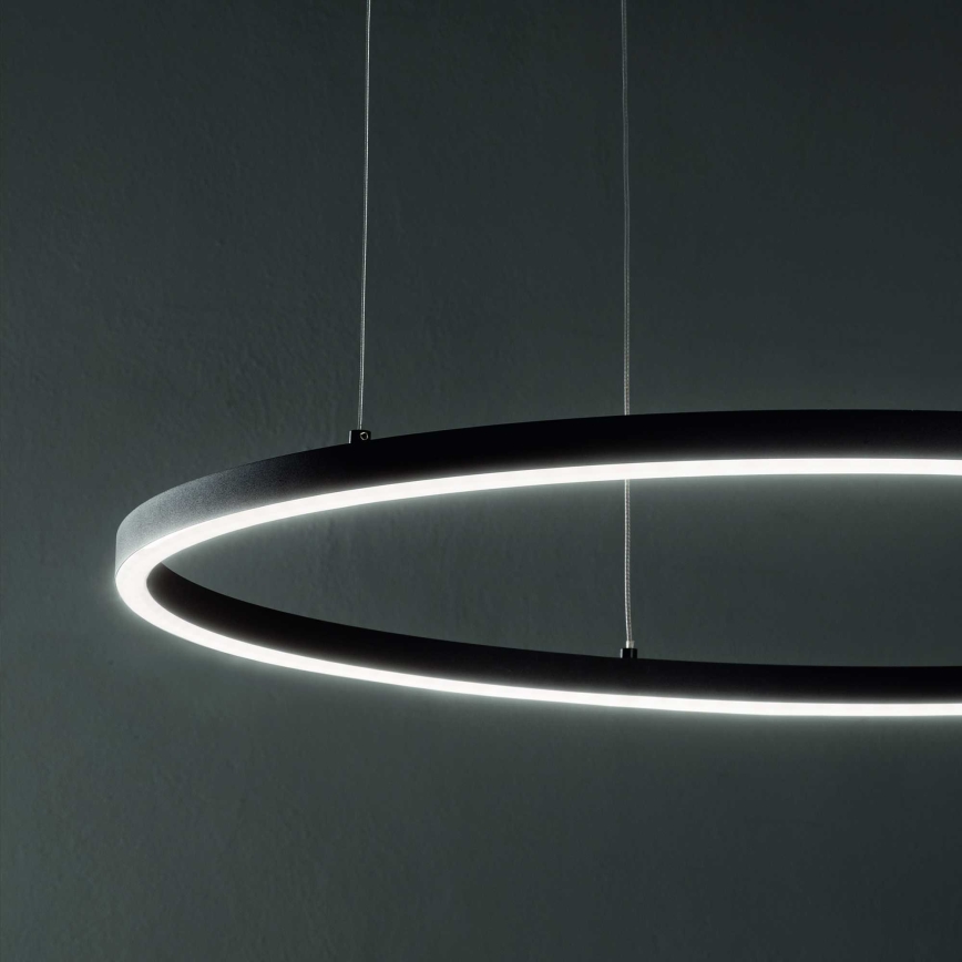 Ideal Lux - Lámpara LED colgante ORACLE SLIM LED/32W/230V 3000K diá. 50 cm negro
