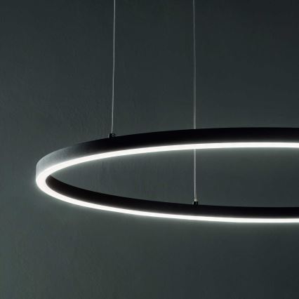 Ideal Lux - Lámpara LED colgante ORACLE SLIM LED/37W/230V 2700K diá. 70,5 cm negro
