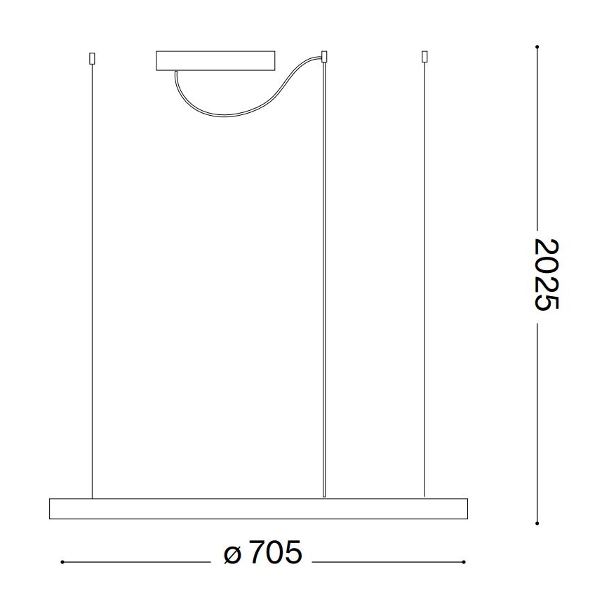 Ideal Lux - Lámpara LED colgante ORACLE SLIM LED/38W/230V 3000K diá. 70 cm blanco