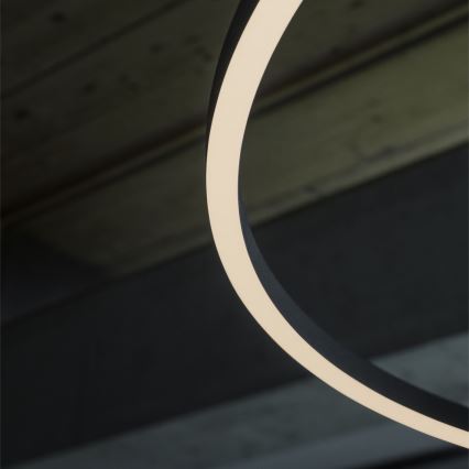 Ideal Lux - Lámpara LED colgante ORACLE SLIM LED/38W/230V 3000K diá. 70 cm negro