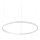 Ideal Lux - Lámpara LED colgante ORACLE SLIM LED/38W/230V 4000K diá. 70 cm blanco