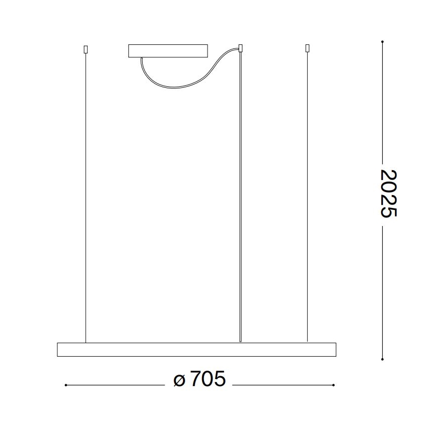 Ideal Lux - Lámpara LED colgante ORACLE SLIM LED/38W/230V 4000K diá. 70 cm blanco