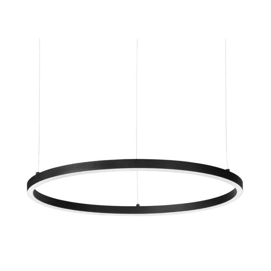 Ideal Lux - Lámpara de araña LED regulable ORACLE SLIM LED/39W/230V 3000K diá. 70 cm negro
