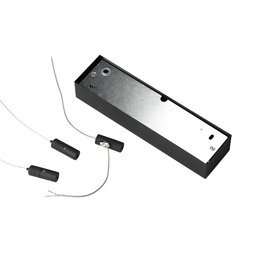 Ideal Lux - Lámpara de araña LED regulable ORACLE SLIM LED/39W/230V 3000K diá. 70 cm negro