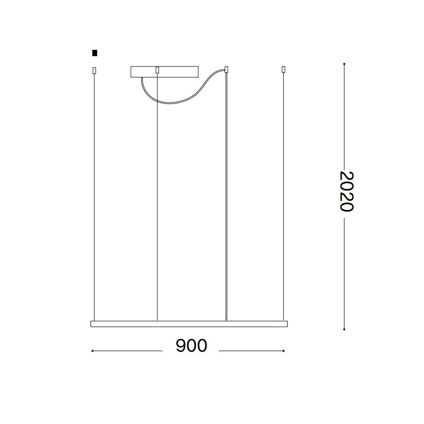 Ideal Lux - Lámpara LED colgante ORACLE SLIM LED/53W/230V 3000K 90x90 cm blanco