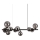 Ideal Lux - Lámpara LED colgante PERLAGE 10xG9/3W/230V 81 cm negro/ahumado