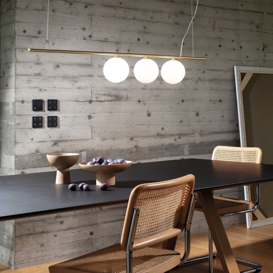 Ideal Lux - Lámpara LED colgante PERLINE 3xG9/3W/230V dorado