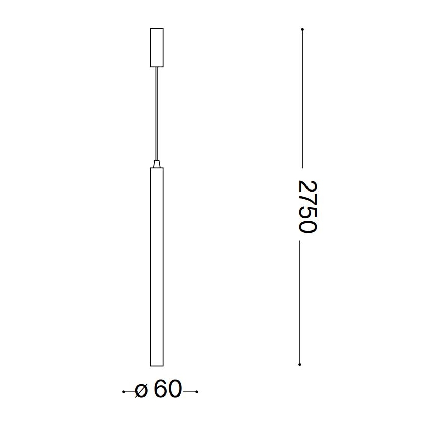 Ideal Lux - Lámpara LED colgante ULTRATHIN LED/11,5W/230V CRI 90 negro