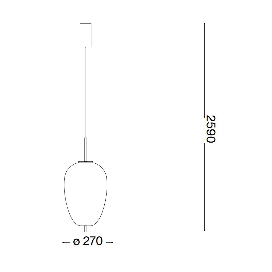 Ideal Lux - Lámpara LED colgante UMILE LED/20W/230V diá. 27 cm CRI 90 latón/blanco