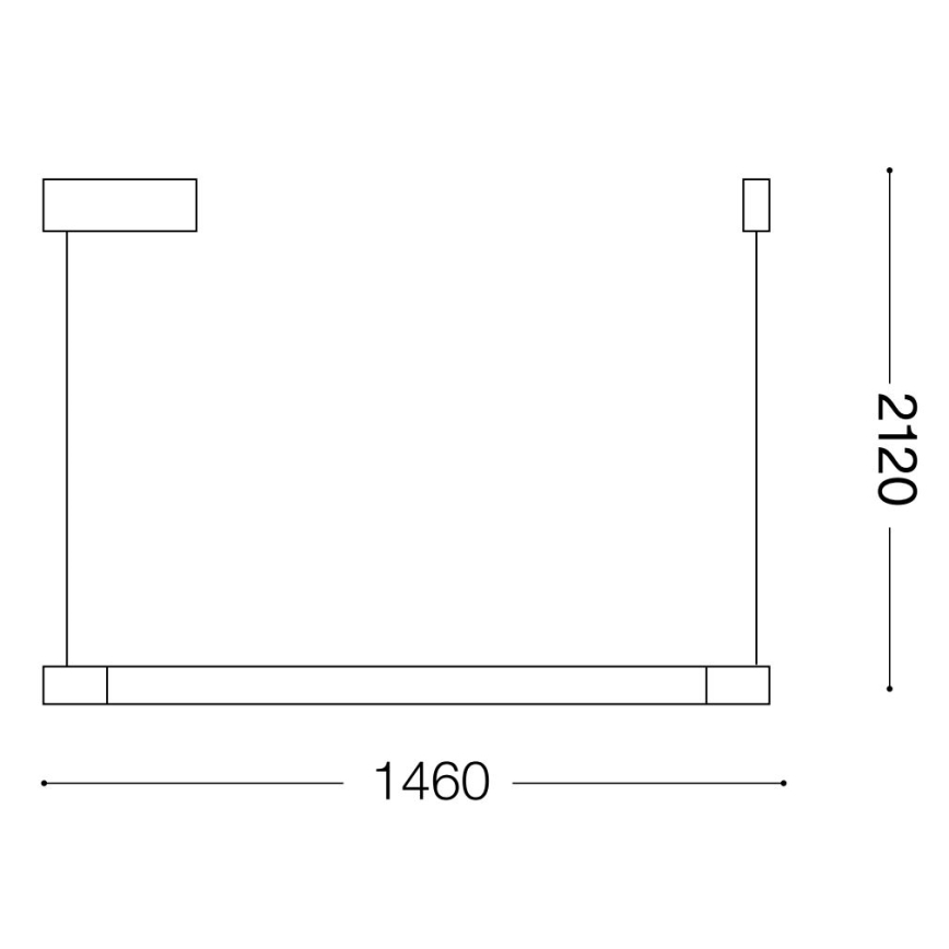 Ideal Lux - Lámpara LED colgante YOKO LED/17W/230V CRI 90 negro