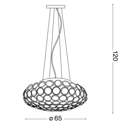 Ideal Lux - Lámpara LED de cristal colgante KING 12xG9/3W/230V diá. 65 cm cromo brillante
