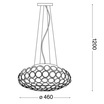 Ideal Lux - Lámpara LED de cristal colgante KING 7xG9/3W/230V diá. 46 cm cromo brillante