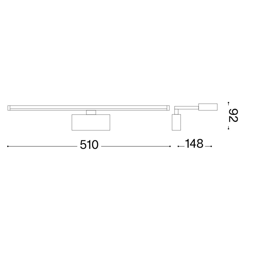 Ideal Lux - Lámpara LED de cuadro ALMA LED/12,5W/230V 51 cm CRI 90 cromo brillante