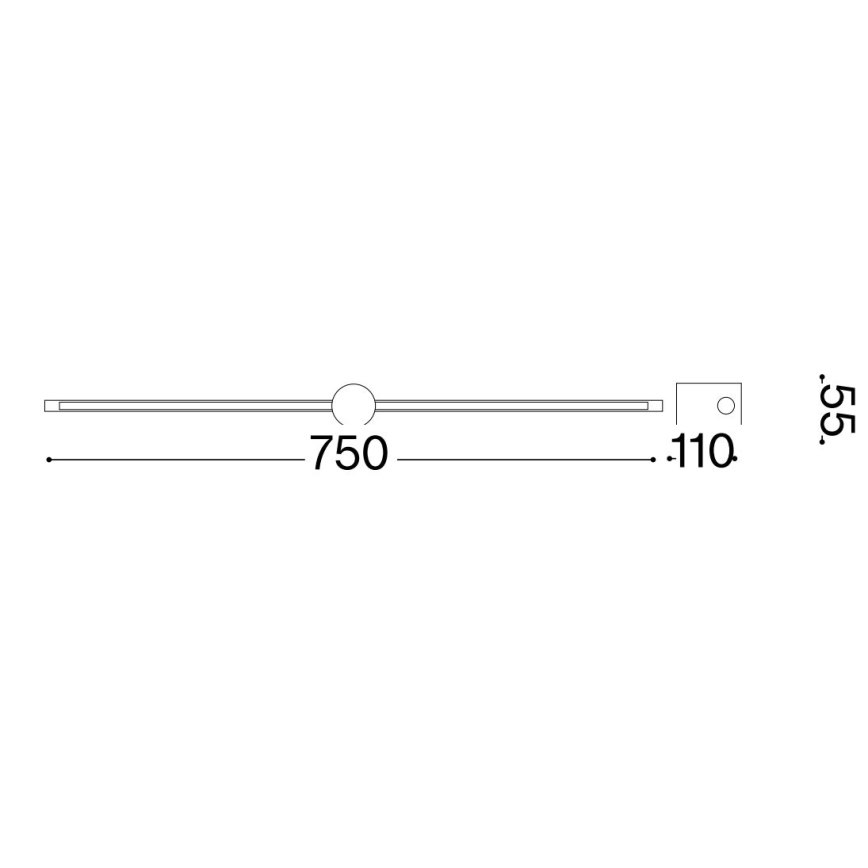 Ideal Lux - Lámpara LED de cuadro FILO LED/13W/230V 75 cm CRI 90 latón