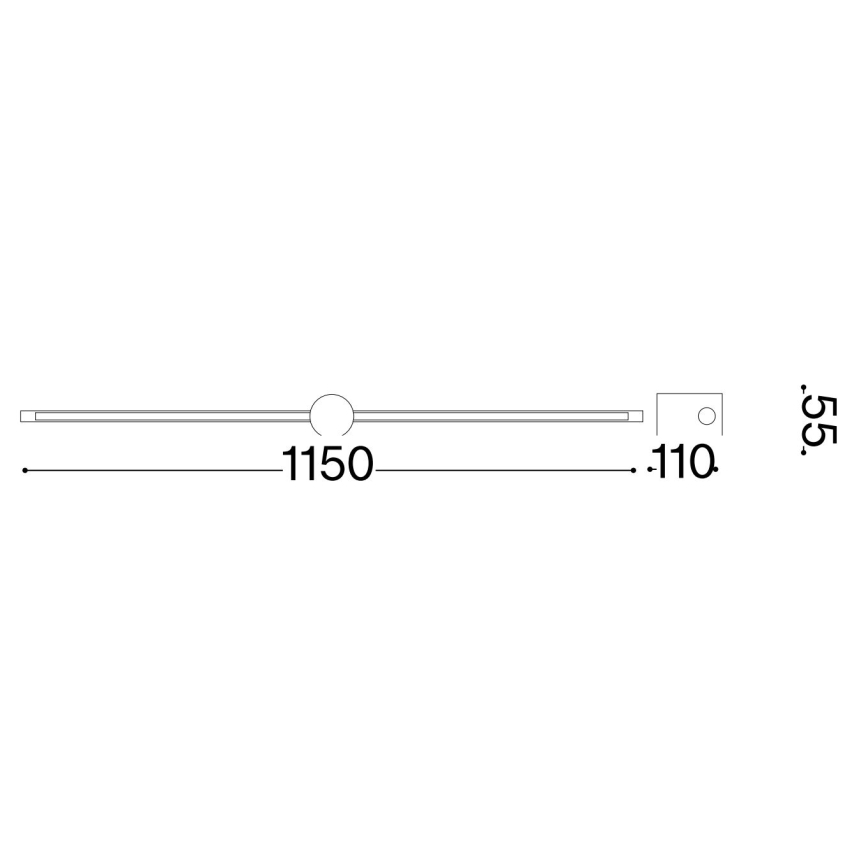 Ideal Lux - Lámpara LED de cuadro FILO LED/16W/230V 115 cm CRI 90 latón